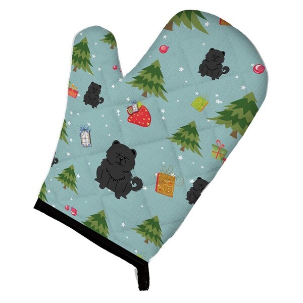 Carolines Treasures Christmas Chow Chow Black Oven Mitt - BB4803OVMT