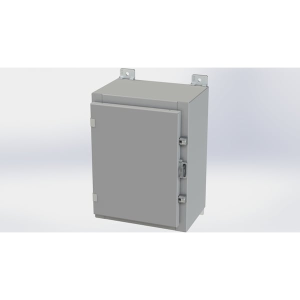 Saginaw Control & Engineering Carbon Steel Electrical Enclosures, 16 in H, 8 in D, 12 in W, NEMA 4, Hinged - SCE-16H1208LP