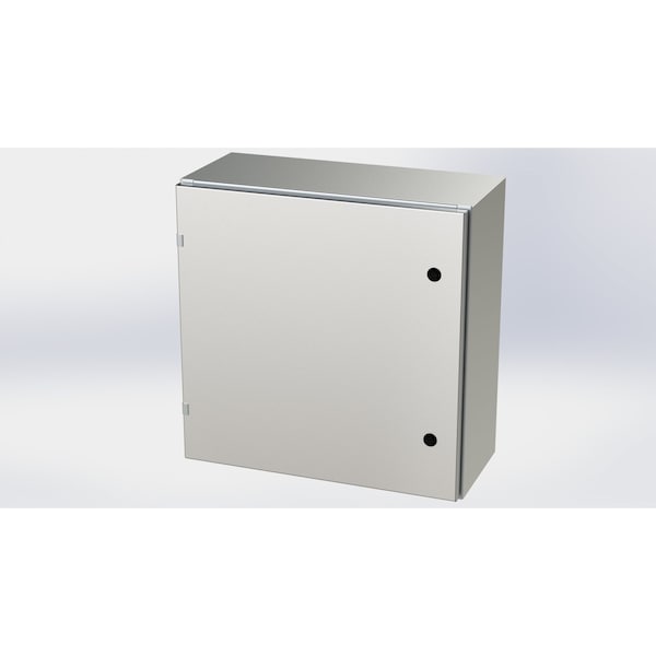 Saginaw Control & Engineering 304 Stainless Steel Electrical Enclosures, 24 in H, 10 in D, 24 in W, NEMA 3R, 4, 4X, 12, 13 - SCE-24EL2410SSLP