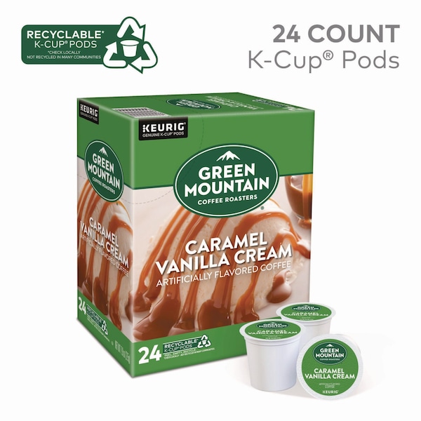 Green Mountain Coffee Caramel Vanilla Cream Coffee K-Cups, PK24 PK - 6700