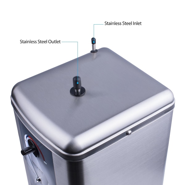 Ready Hot Instant Hot Water Dispenser with Brushed Nickel Hot Water Faucet with Safety Lock - 41-RH-200-F570-BN