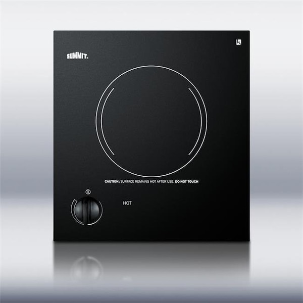 Summit Appliances Summit Appliances CR1115 115V single burner cooktop in black ceramic glass - CR1115