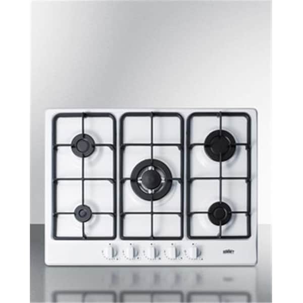 Summit Summit GC5271W 27 in. 5 Burner Gas Cooktop & White Finish - GC5271W