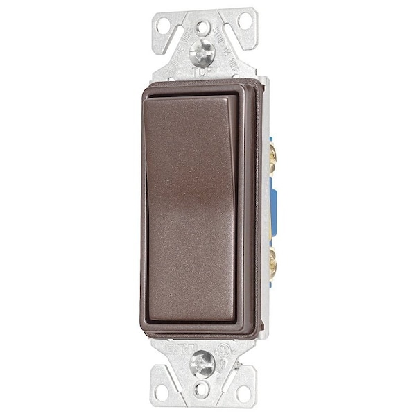 Dispositivos de Cableado Eaton Interruptor basculante 7500, 15 A, 120/277 V, SPST, Material de carcasa termoplástica - 7501RB-K-L
