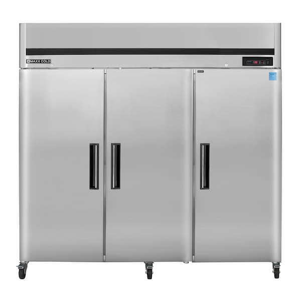 Maxx Cold Reach-In Refrigerator, Triple Door, Top Mount 66.7 CUFT - MCRT-72FD