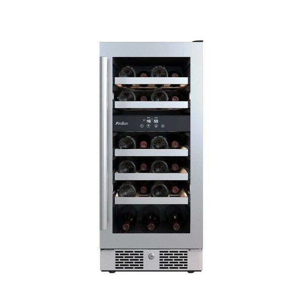 Avallon 15 Inch Wide 23 Bottle Capacity Dual Zone Wine Cooler with Right Swing Door - AWC152DZRH