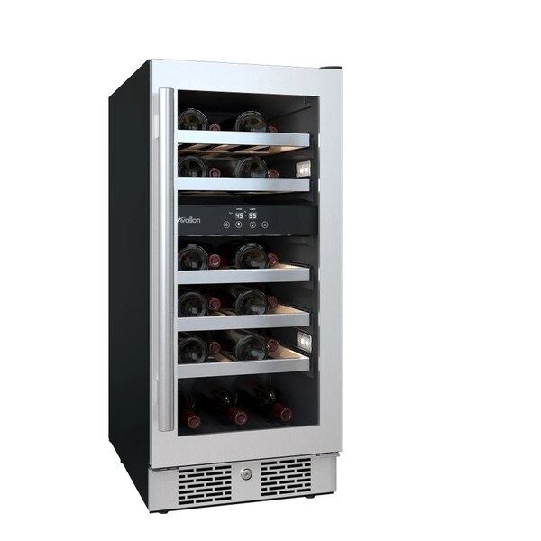 Avallon 15 Inch Wide 23 Bottle Capacity Dual Zone Wine Cooler with Right Swing Door - AWC152DZRH