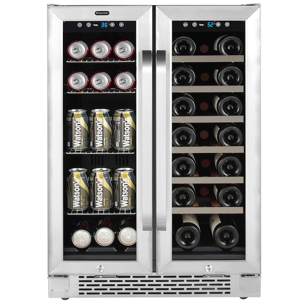 Whynter 24″ Built-In French Door Dual Zone Wine Refrigerator/Beverage Center - BWB-2060FDS