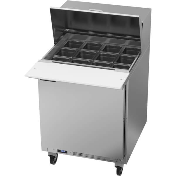 Beverage-Air Refrigerated Sandwich/Salad Prep Table, Mega Top, 7.3 cu. Ft, 115 Volt - SPE27HC-B