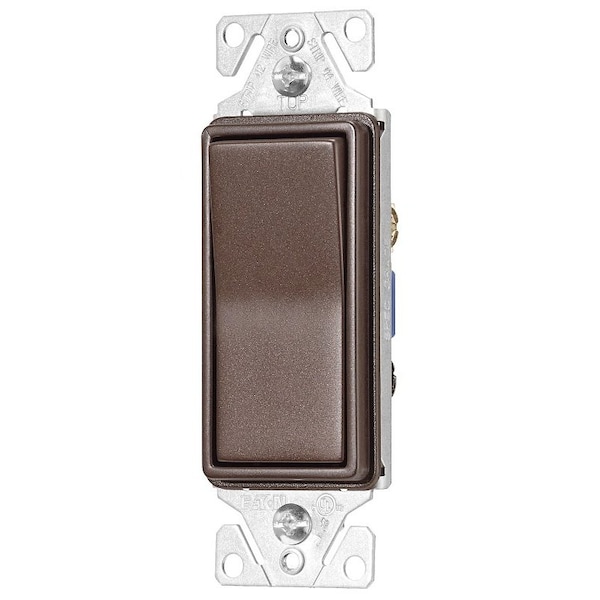 Dispositivos de cableado Eaton 7500 Interruptor de palanca, 15 A, 120/277 V, de 3 vías, material de carcasa termoplástico - 7503RB-K-L