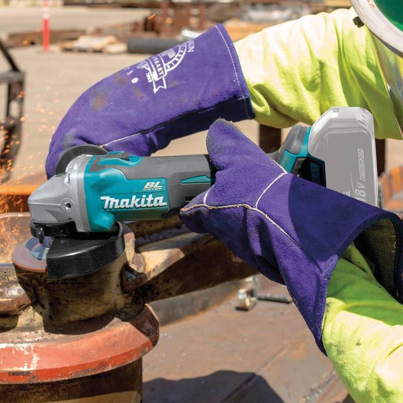 Amoladora angular inalámbrica sin escobillas de iones de litio LXT de 18V de Makita de 4-1/2 pulgadas/5 pulgadas (herramienta solamente) - XAG04Z