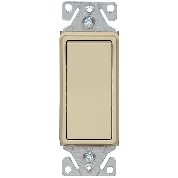 Interruptor basculante de dispositivos de cableado Eaton, 15 A, 120/277 V, Terminal de tornillo, Material de carcasa termoplástica - 7503V-BOX