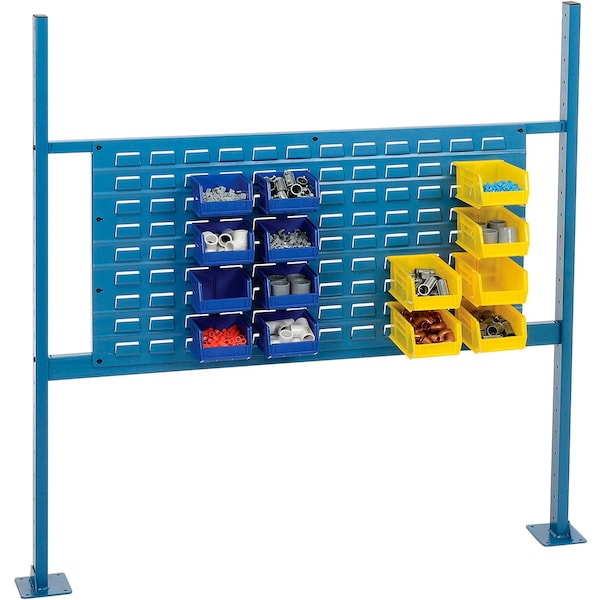 Global Industrial Panel Kit for 48inW Bench, 36inW Louver Panel, Rails & Uprights, Blue - 249715BL