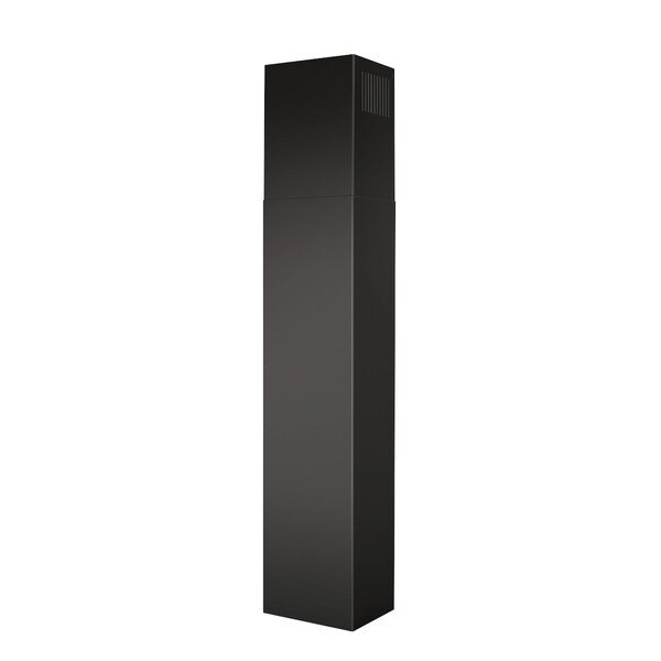 Almo EW48 Series Ceiling Mount Ductless Flue Extension in Black Stainless Steel for Chimney Range Hood - AEEW48BLS