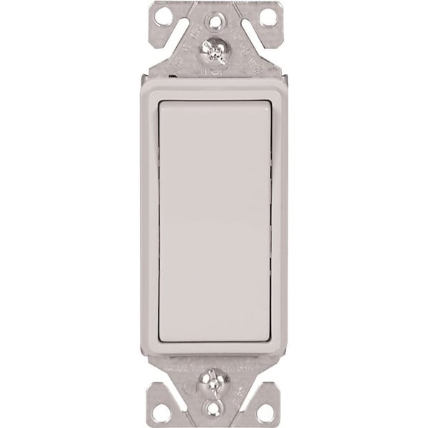Dispositivo de interruptor basculante Eaton 7500, 15 A, 120/277 V, de 3 vías, con terminal de cable de plomo, color blanco - 7513W-BOX.