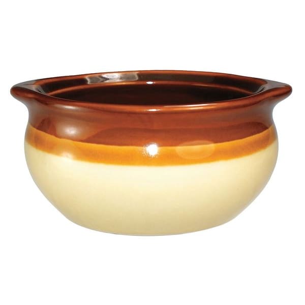 Iti Soup Crock, 12 Oz., White/Caramel, PK48 - OSC-15