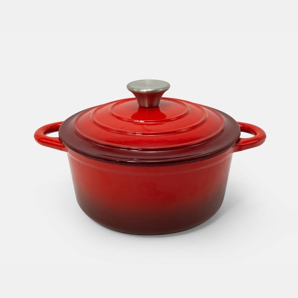 Cook Pro Cookpro ExcelSteel 2.8 qt. Casserole Pan with Enamel Coating, Red - 443