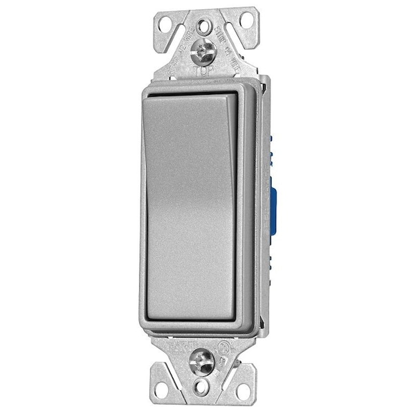 Dispositivo de cableado Eaton 7500 Interruptor basculante, 15 A, 120/277 V, SPST, Material de carcasa de termoplástico - 7501SG-K-L