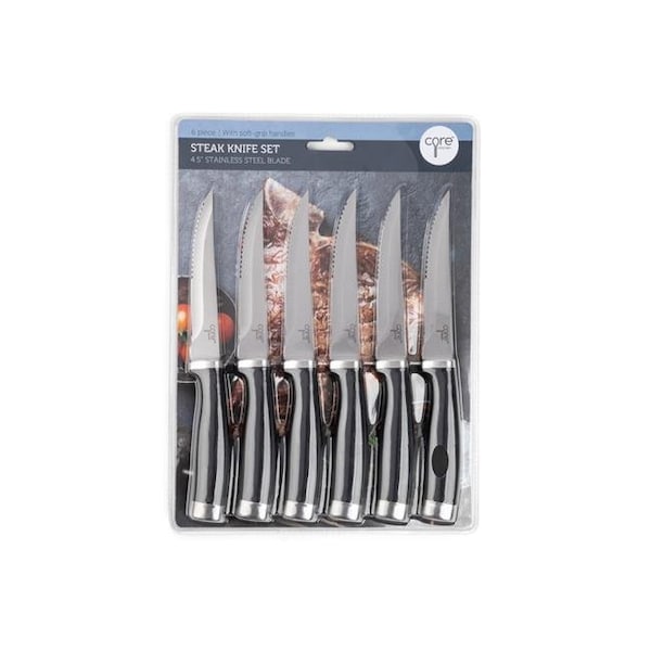 Core Kitchen Core Kitchen 6012620 Core Kitchen Stainless Steel Steak Knife Set - 6 Piece - 6012620