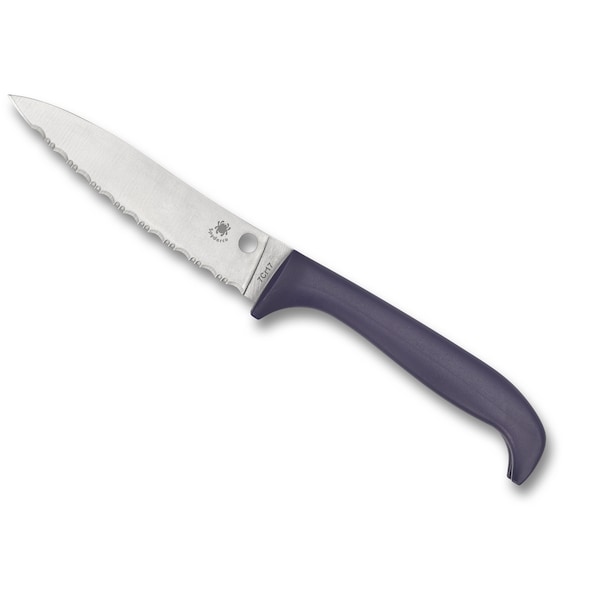 Spyderco 2024 Spyderco Counter Puppy Serrated Purple - SPY-K20SPR