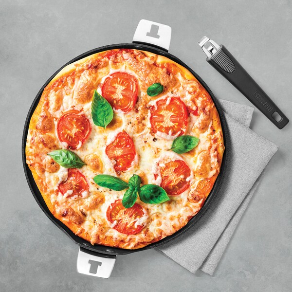 The Rock By Starfrit T-Lock 12.5" Pizza Pan/Flat Griddle with Detachable Handle - 034714-004-0000