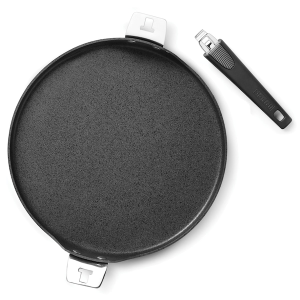 The Rock By Starfrit T-Lock 12.5" Pizza Pan/Flat Griddle with Detachable Handle - 034714-004-0000