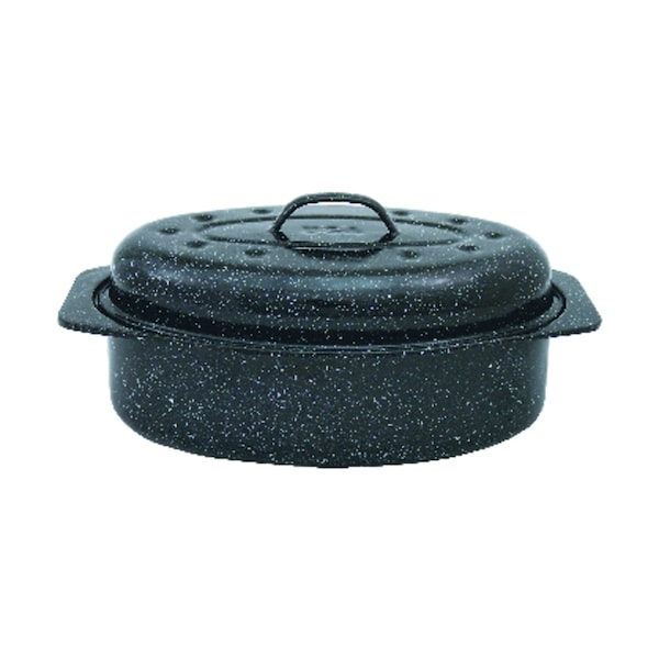 Columbian Home Granite Ware Porcelain Enamel Covered Roaster 7 lb Black - 319799
