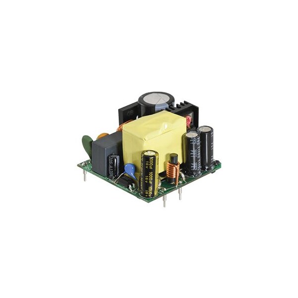 Cui Inc AC to DC Power Supply, 90 to 264V AC, 5V DC, 40W, 8A, PCB - VOF-S60B-5