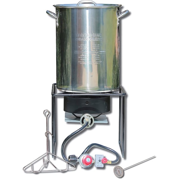 King Kooker Turkey Fryer, 29qt., Stainless Steel Turkey Pot - SS12RTF