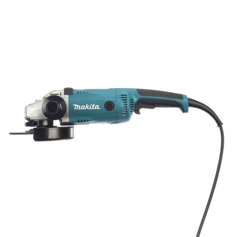 Makita 15 Amperios 7 pulgadas Amoladora Angular con cable con rueda de rectificado, mango lateral y protector de rueda - GA7021