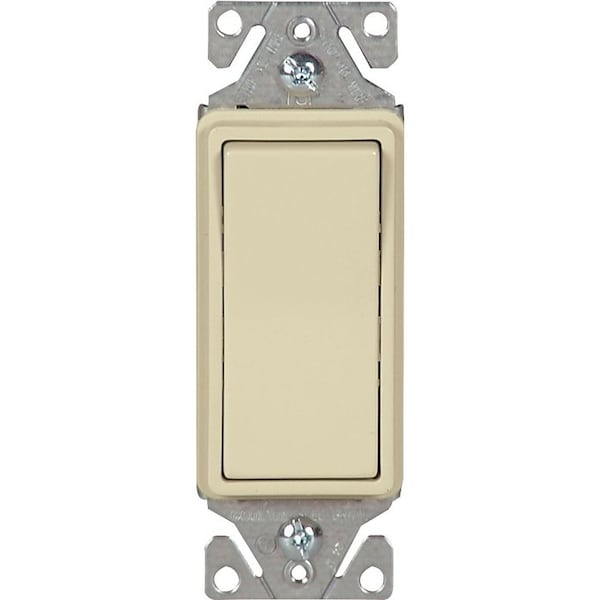 Interruptor basculante Eaton Wiring Devices 7500, 15 A, 120/277 V, de 3 vías, terminal de cable de plomo, marfil - 7513V-BOX.