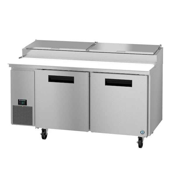 Hoshizaki America Refrigerator, Two Section Pizza Prep Table, Stainless Doors,  - PR67B