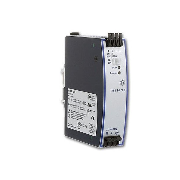 Hirschmann Power Supply, 120/240V AC, 24 to 28V DC, 3A, DIN Rail - 943662080