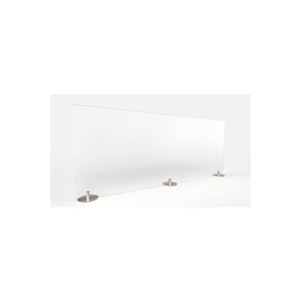 Ghent Ghent Desktop Protection Screen - Freestanding 48"W x 24"H, Frosted Thermoplastic - DPSF2448-F