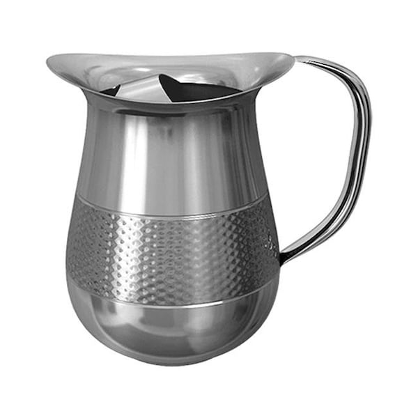 Nusteel NuSteel TG-WP-1H-IC Hammered Water Pitcher  1.5 ltr.  Polished - TG-WP-1H-IC