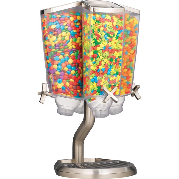 Rosseto Serving Solutions EZ-PRO C4L 1.3 Gal. 4-Container Tall Carousel Tabletop Dispenser, 1 EA - EZP2760