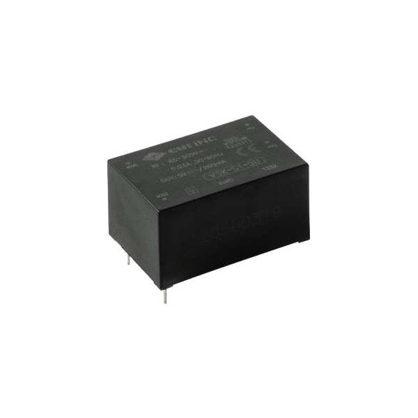 Cui Inc AC to DC Power Supply, 85 to 305V AC, 12V DC, 1W, 0.083A, PCB - VSK-S1-12U