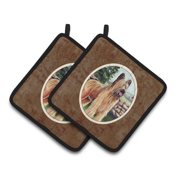 Carolines Treasures Carolines Treasures 7003PTHD Briard Pair of Pot Holders - 7003PTHD