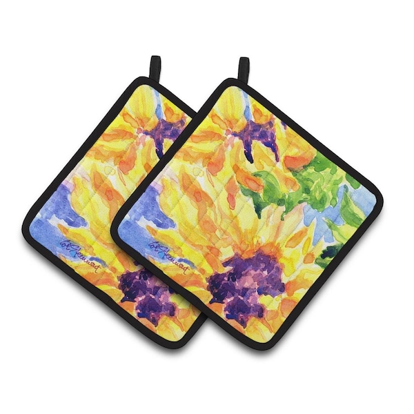 Carolines Treasures Flower - Sunflower Pair of Pot Holders - 6132PTHD