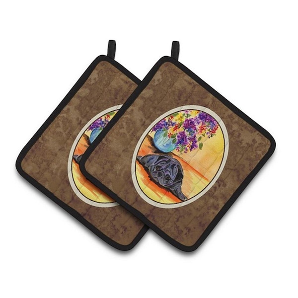 Carolines Treasures Pug Pair of Pot Holders, 7.5 x 3 x 7.5 in. - SS8298PTHD