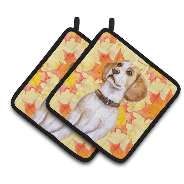 Carolines Treasures Beagle Fall Pair of Pot Holders - BB9947PTHD