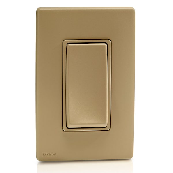 Interruptor basculante Leviton RENU 15A 3W SWITCH en caramelo cálido - RE153-WC