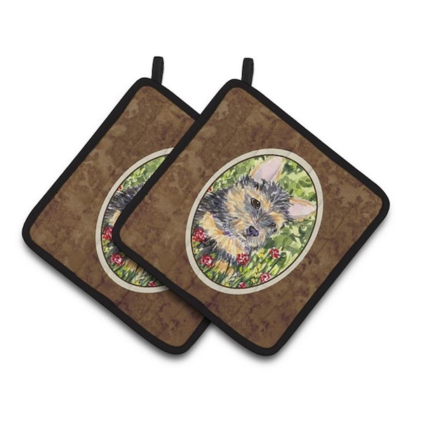 Carolines Treasures Norwich Terrier Pair of Pot Holders, 7.5 x 3 x 7.5 in. - SS8893PTHD