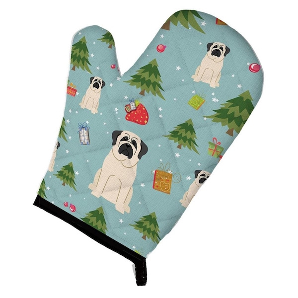 Carolines Treasures Christmas Mastiff White Oven Mitt - BB4677OVMT