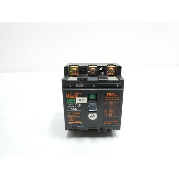 Fuji Electric 3P 30A AMP 500V-AC MOLDED CASE CIRCUIT BREAKER - EA33 BB3AEA-030