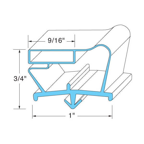 Beverage-Air Door Gasket - 14-5/8" X 19-5/8" - 712-012D-13