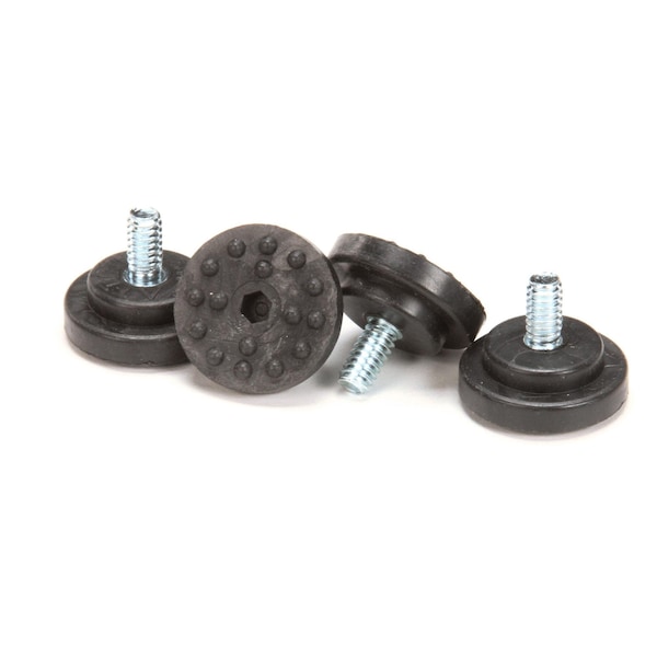 Old Dominion Wood Black Threaded Foot Set Of 4 - H-19