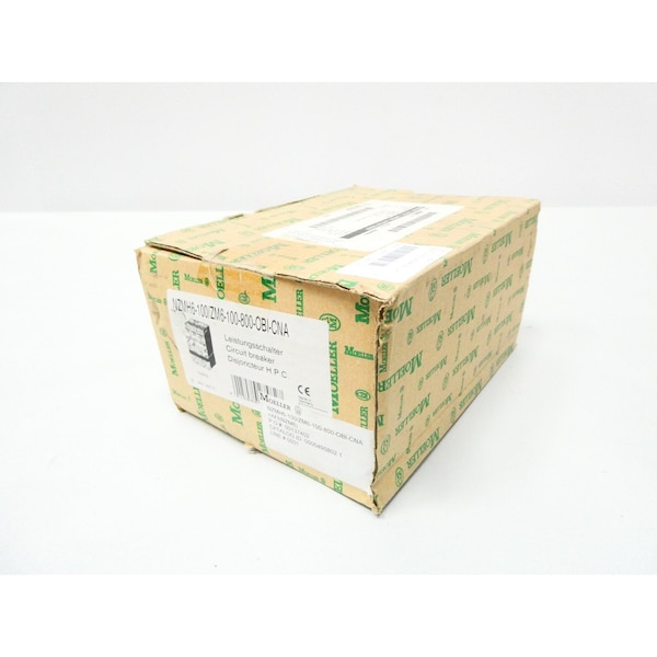 Moeller Molded Case Circuit Breaker, 100A, 3 Pole, 600V AC - NZMH6-100/ZM6-100-800-OBI-CNA