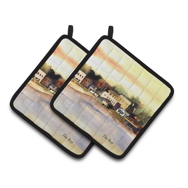 Carolines Treasures The Pass Pair of Pot Holders, 7.5 x 3 x 7.5 in. - 8121RPTHD