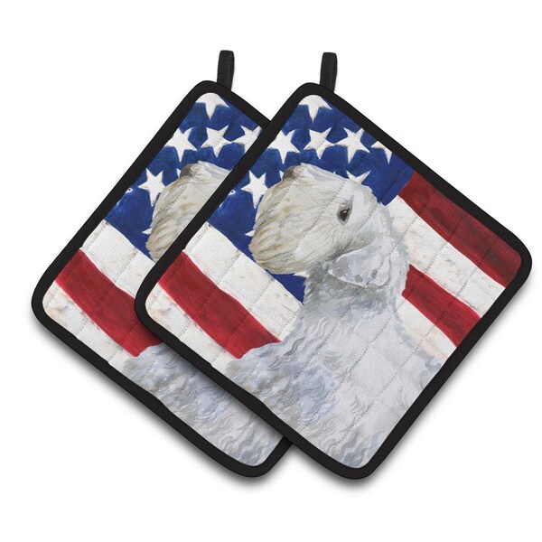 Carolines Treasures Sealyham Terrier Patriotic Pair of Pot Holders - BB9684PTHD